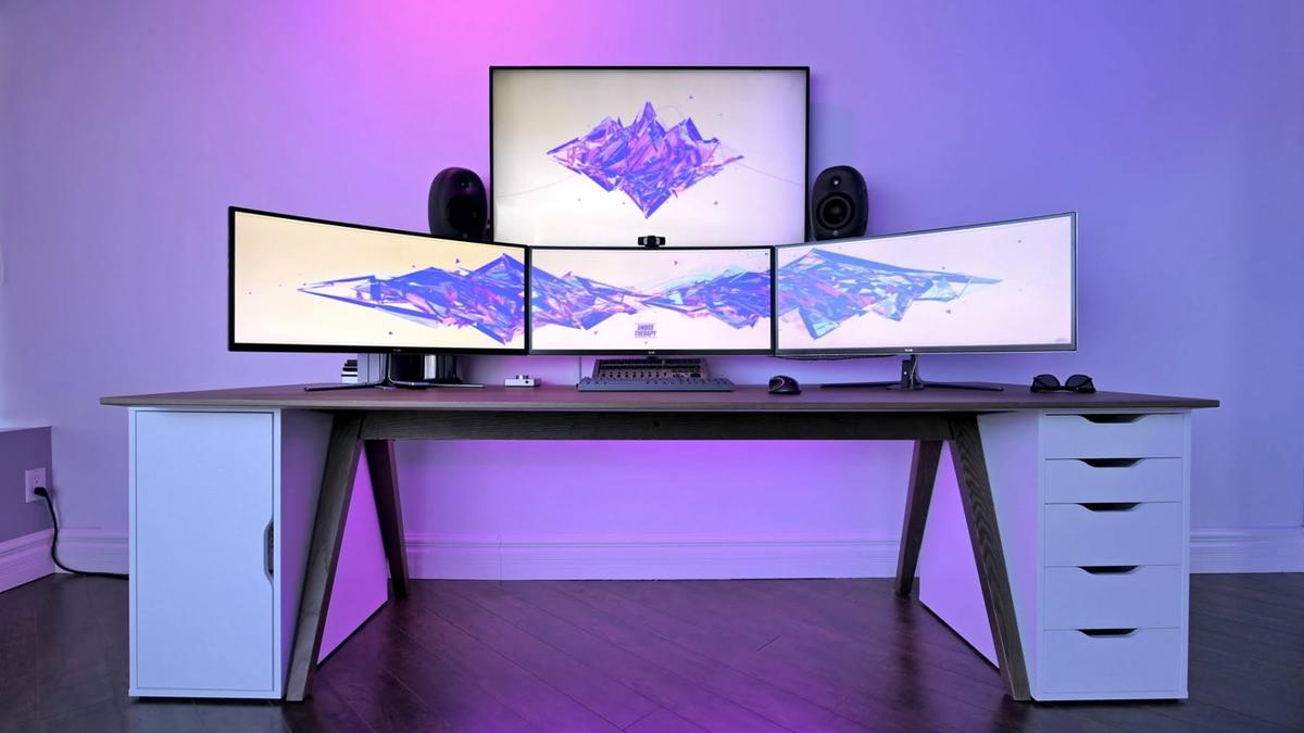 unbox therapy music rig desk
