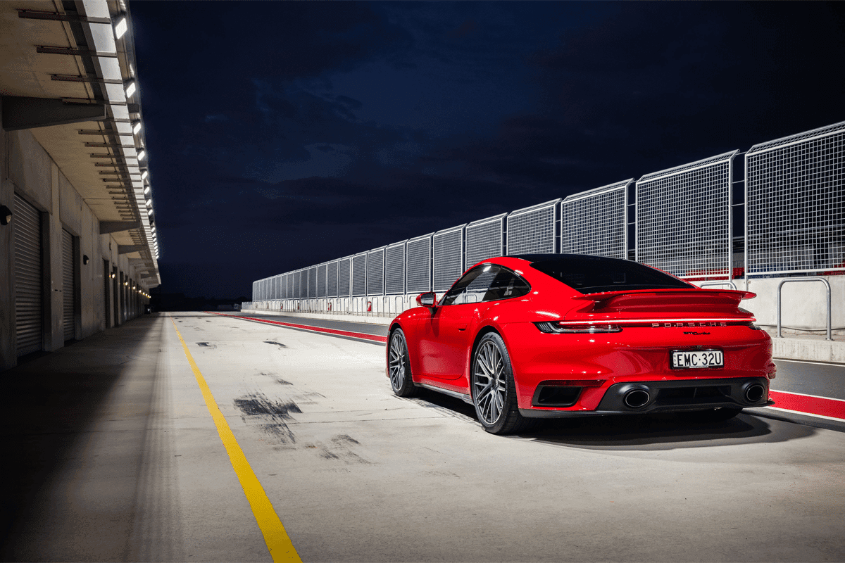 2021 porsche 911 turbo review back side angle 1