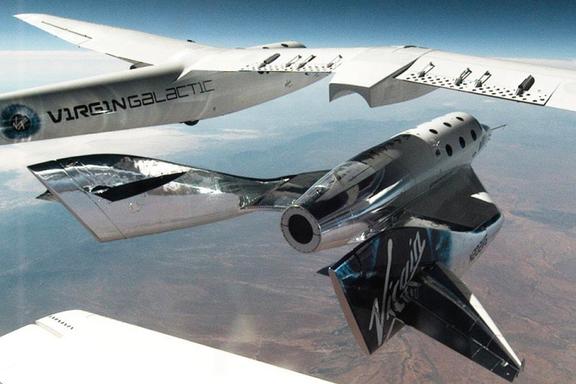 Virgin Galactic's Unity 22 shuttle during liftoff | Image: Virgin Galactic