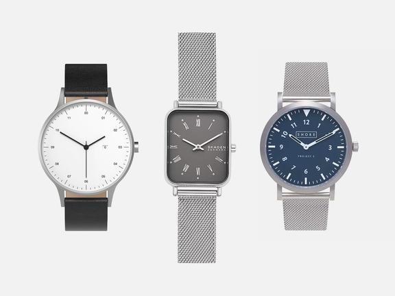 Three minimalist watches
