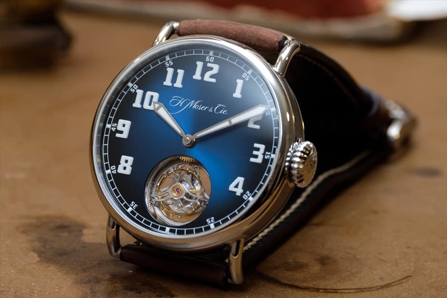 H. Moser & Cie Heritage Tourbillon Funky Blue