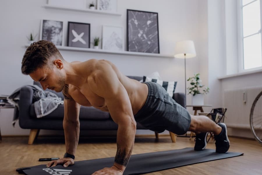 A man doing pushups