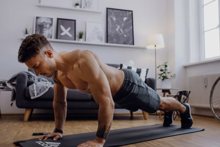 A man doing pushups