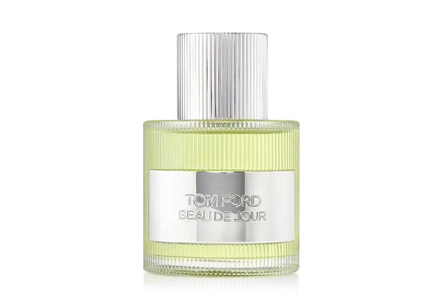A bottle of Tom Ford Beau de Jour perfume