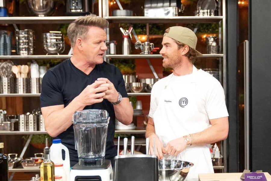 Gordon Ramsay at MasterChef Australia talking to a contestant