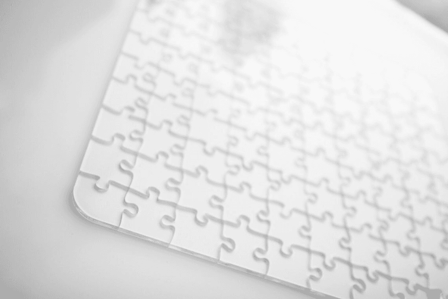 Clear Glass Jigsaw Puzzle