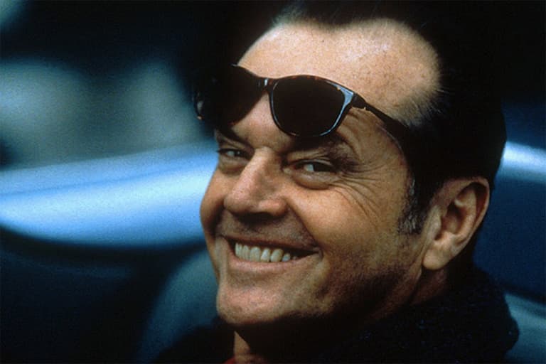 Melvin from As Good as It Gets with sunglasses on his forehead