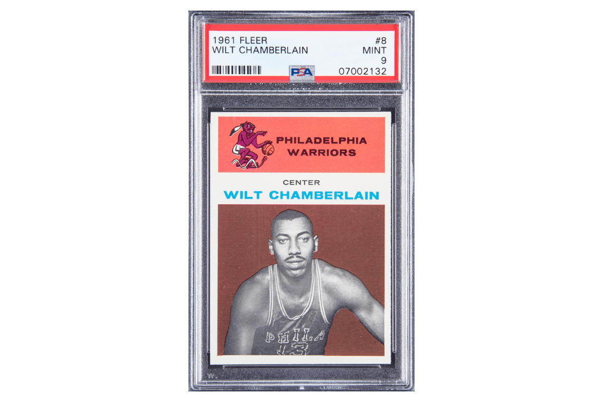 1961 fleer wilt chamberlain rookie card