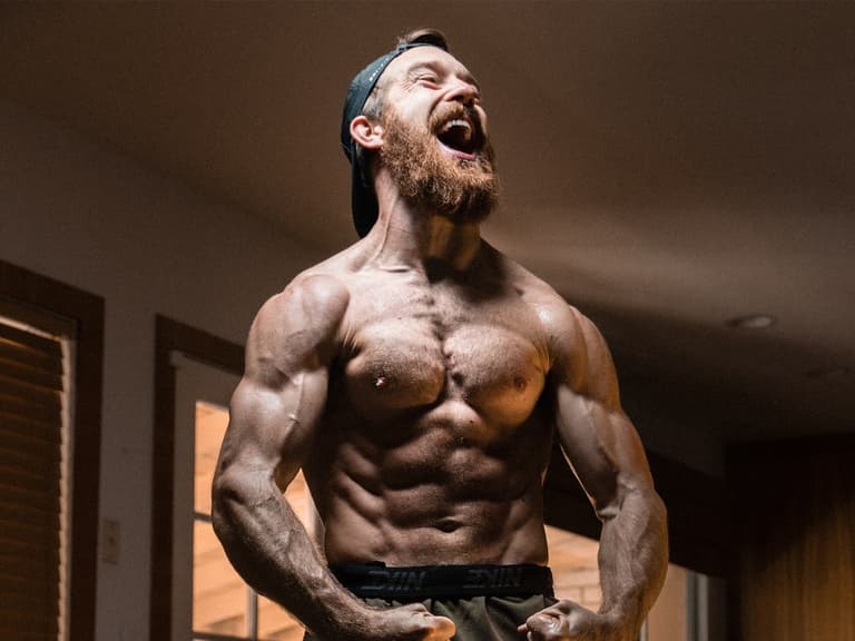 A man with chiseled abs