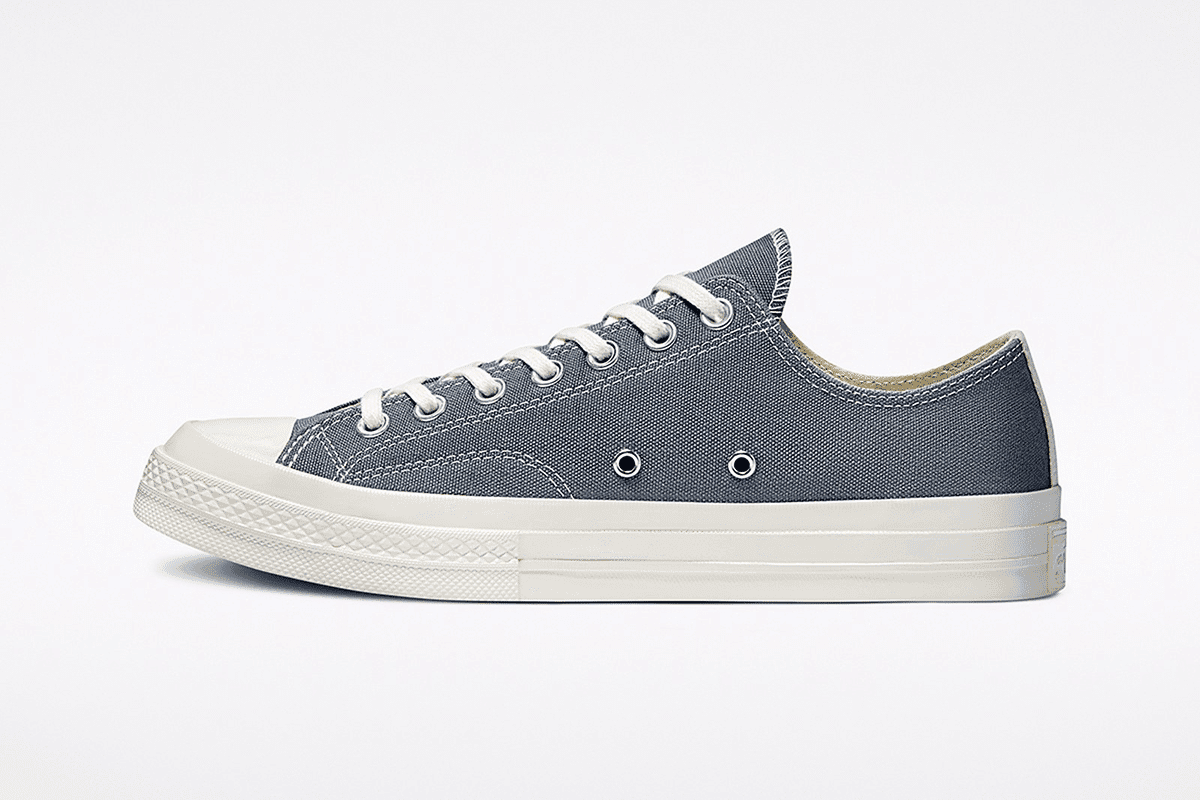 Cdg play x converse grey low 2