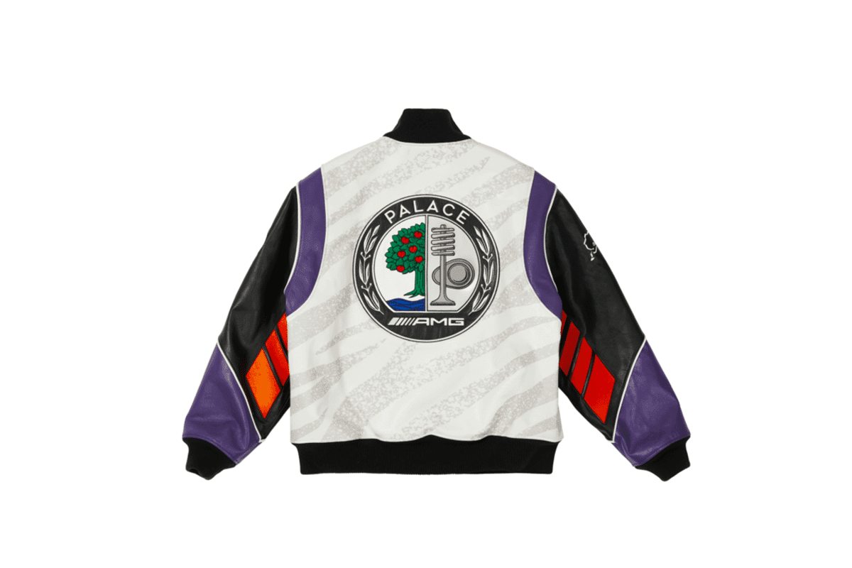 Palace x mercedes amg bomber jacket back