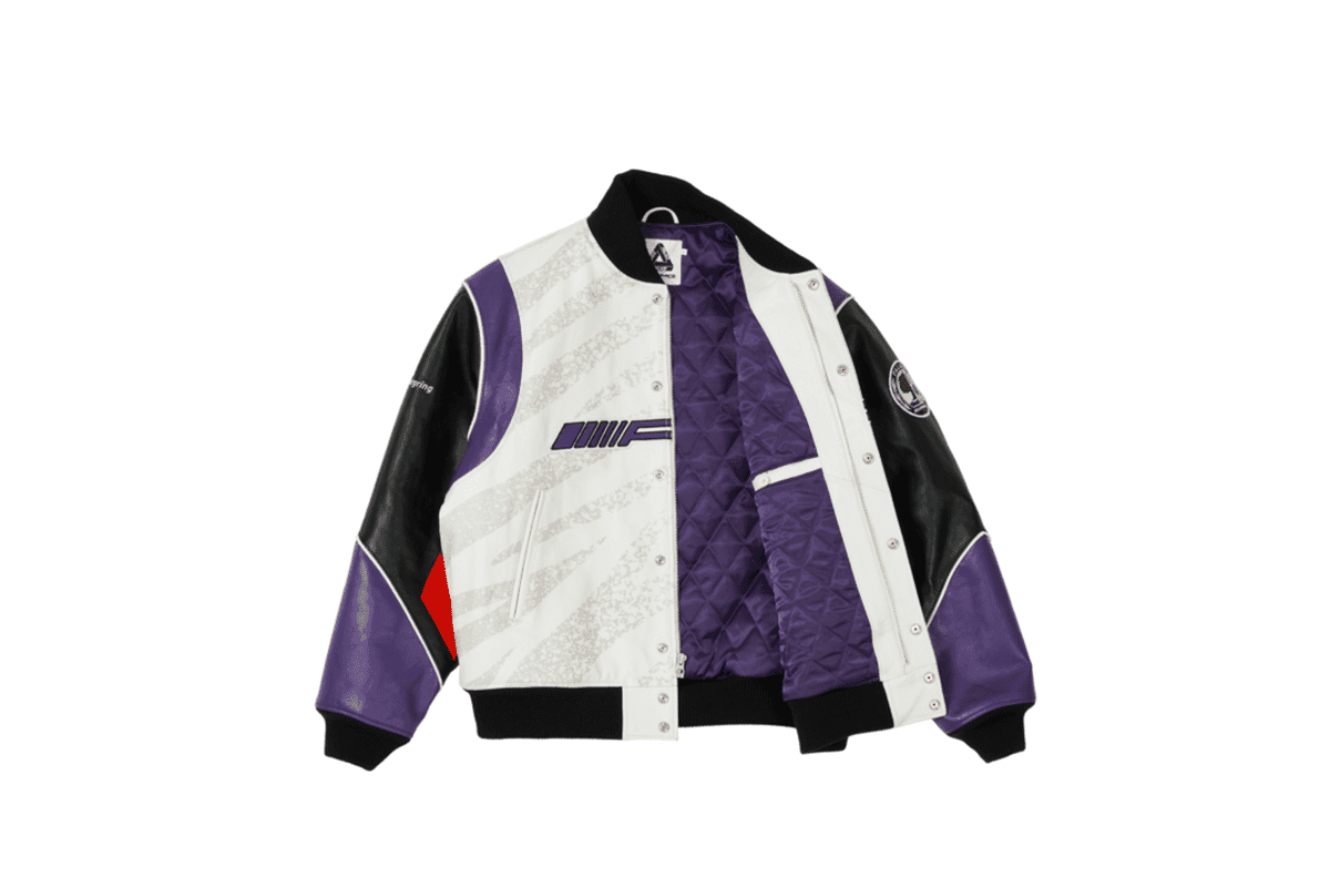 Palace x mercedes amg bomber jacket open
