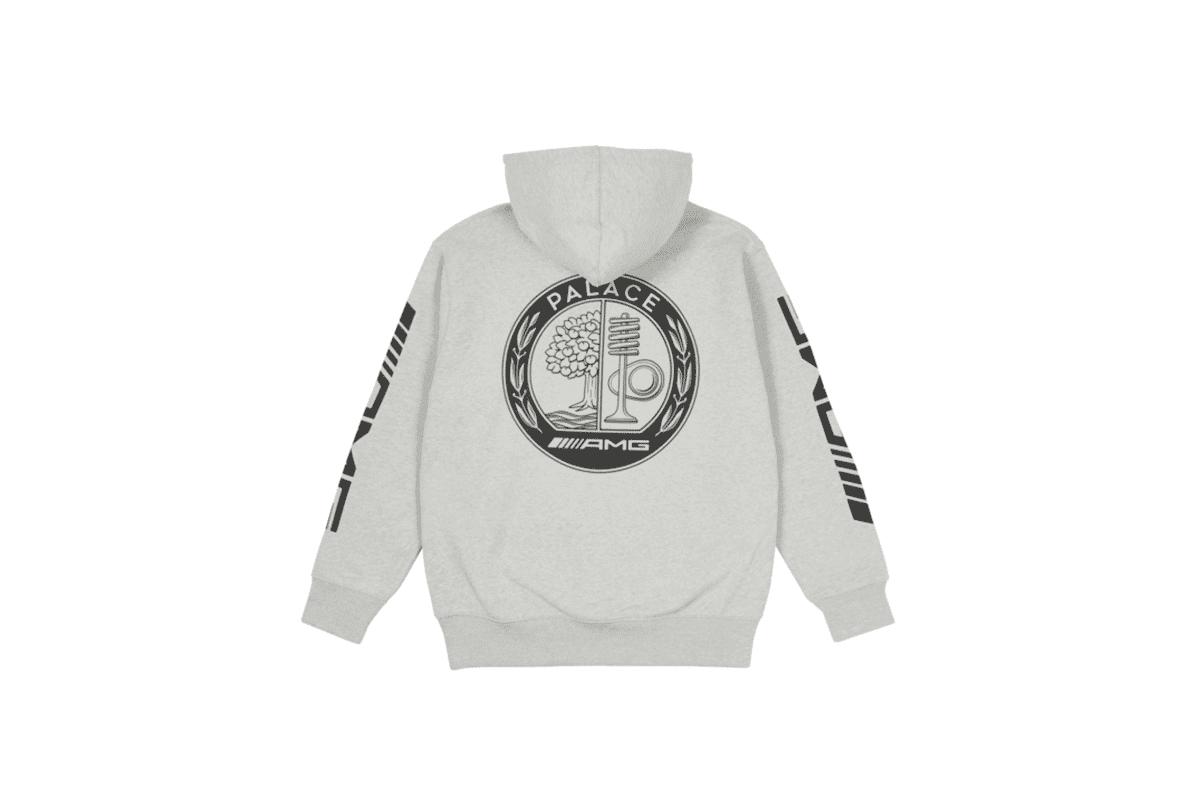 Palace x mercedes amg hoodie grey