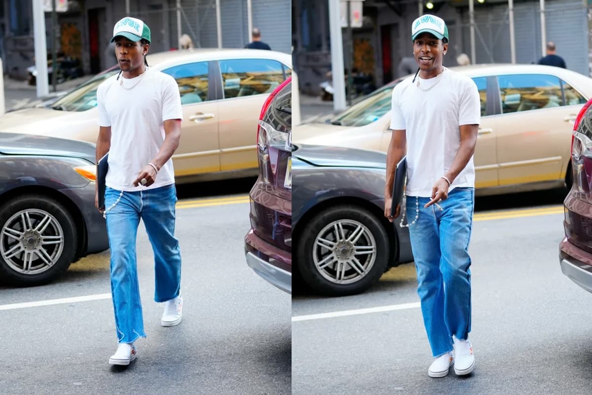 Asap rockky wearing mules number 3