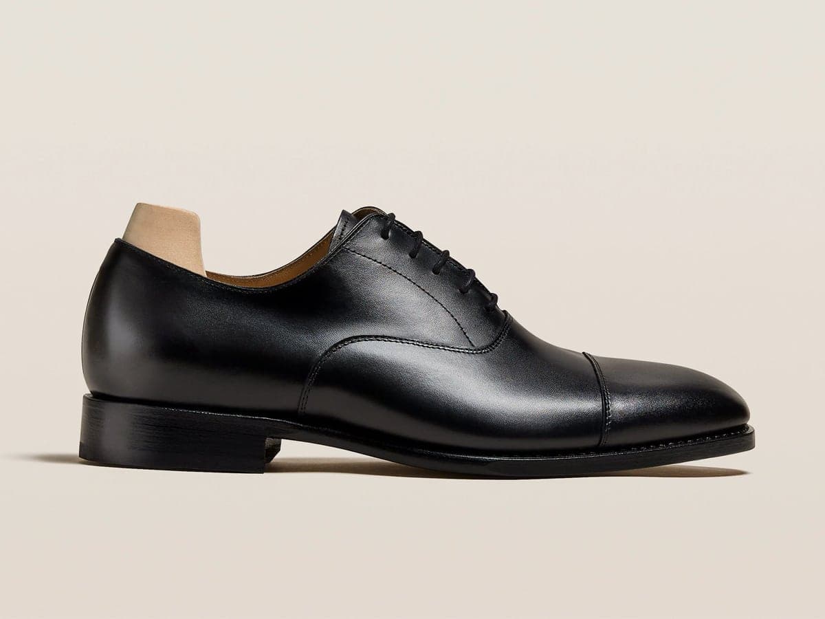 Appelviken black calf oxford side profile