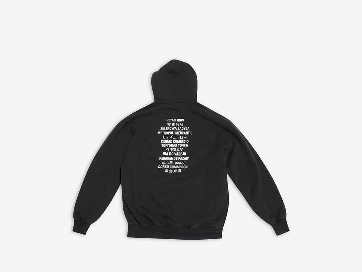 Black hoodie back