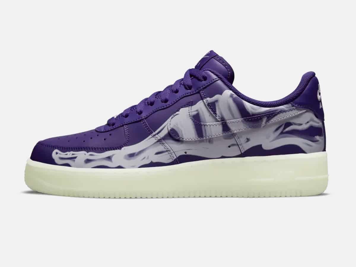 Nike air force 1 purple skeleton