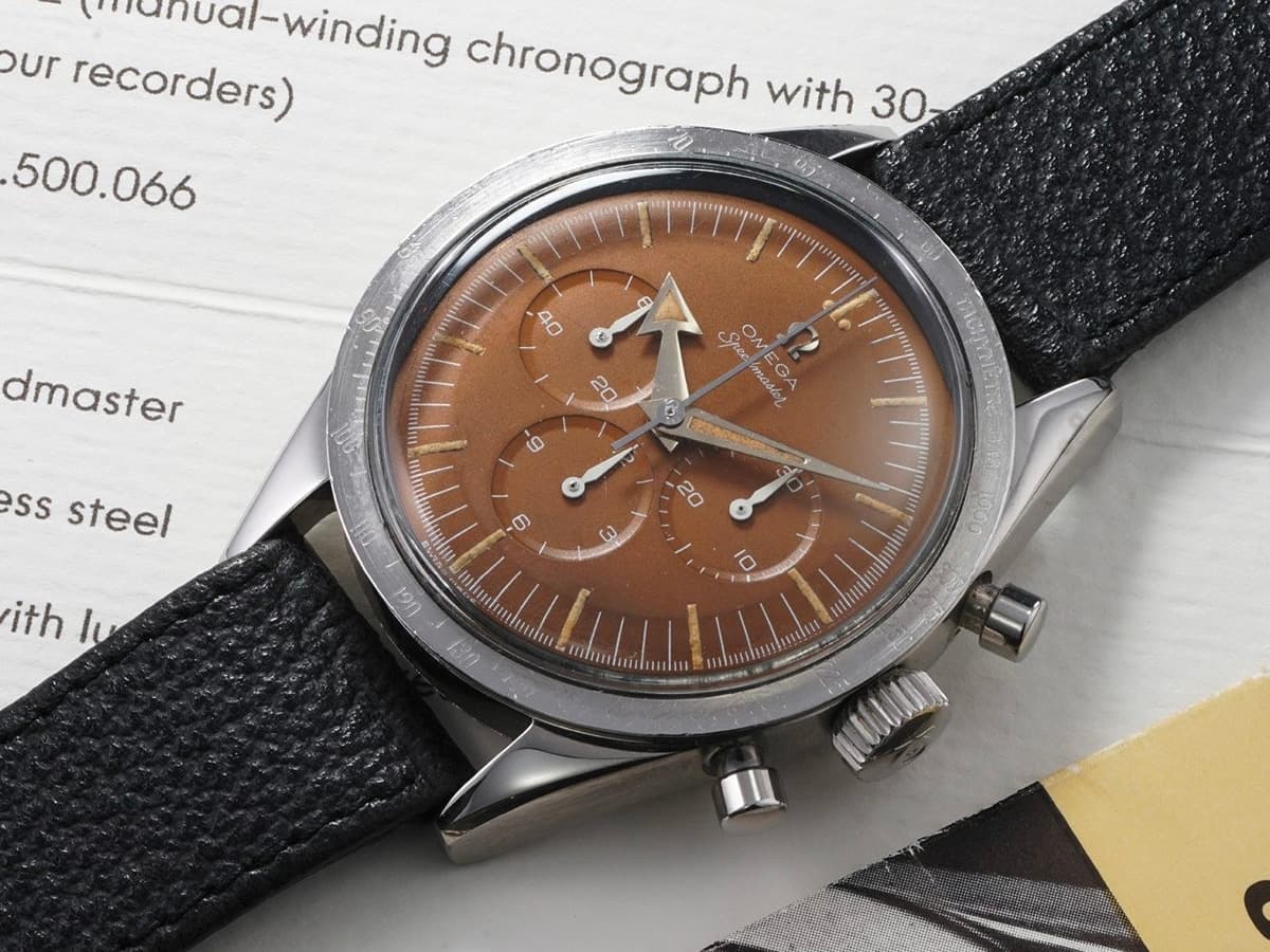 1957 OMEGA Speedmaster Ref. 2915-1 revealed to be a 'Frankenwatch' | Image: Phillips
