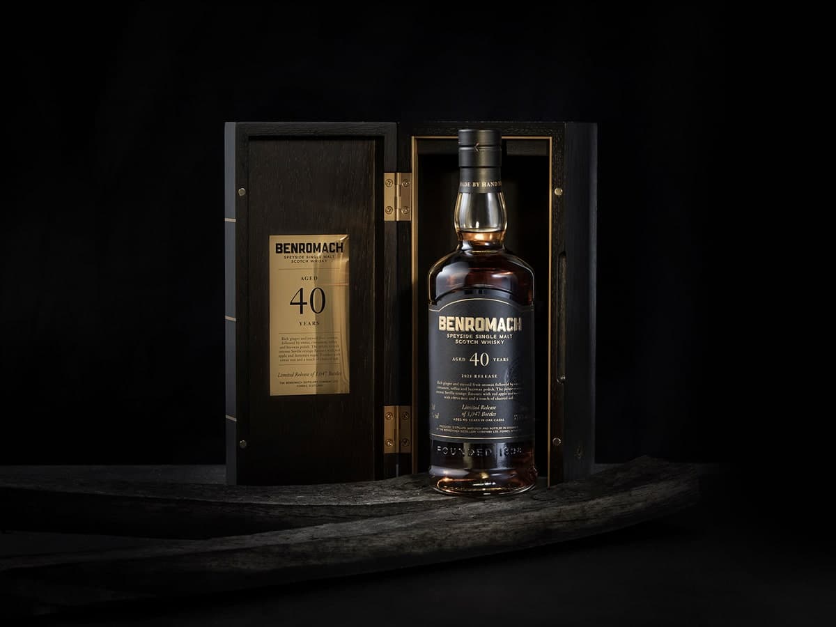 Benromach 40 year old single malt scotch 1
