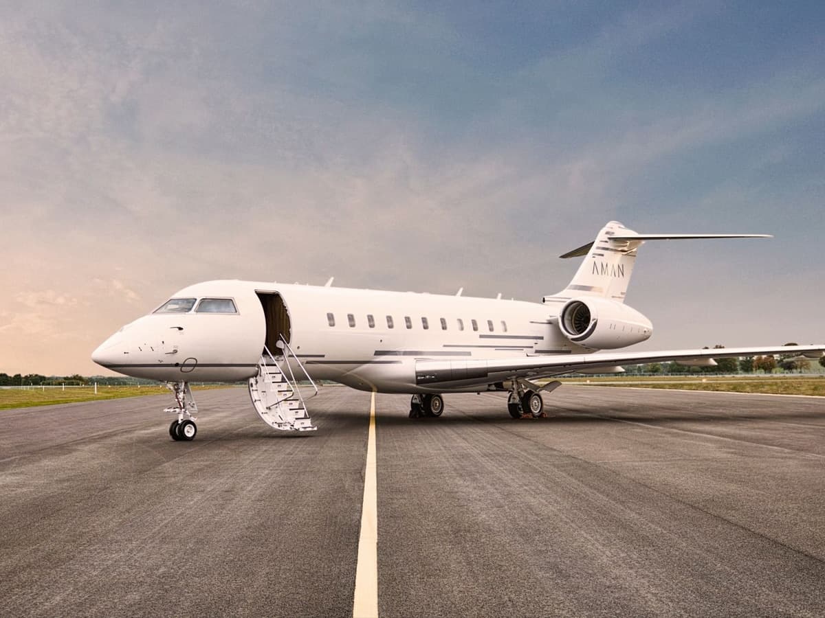 Private jet exterior