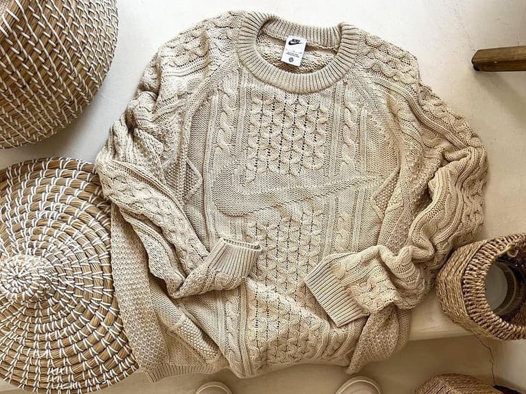 Nike cable knit sweater