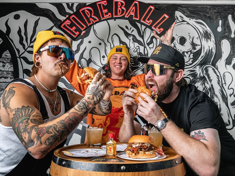 Fireball x bar luca's month of madness with their 'blame fireball' menu