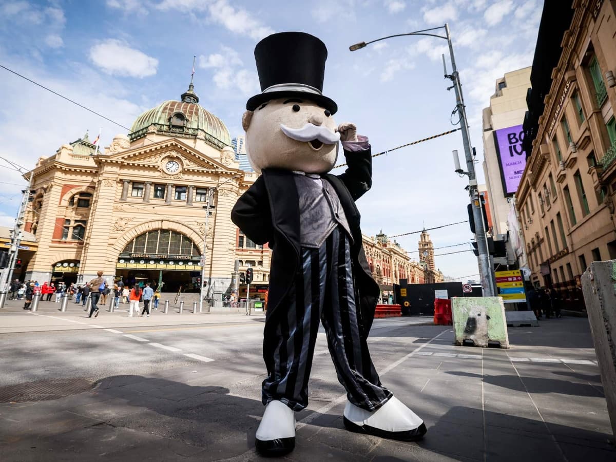 Mr Monopoly for the new MONOPOLY DREAMS in Melbourne | Image: MONOPOLY DREAMS
