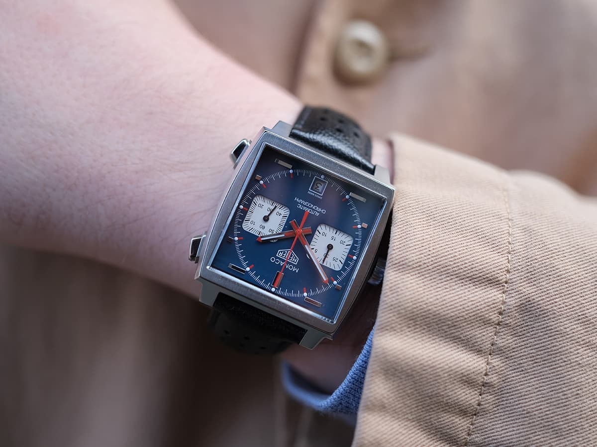 Tag heuer monaco on wrist shot 3