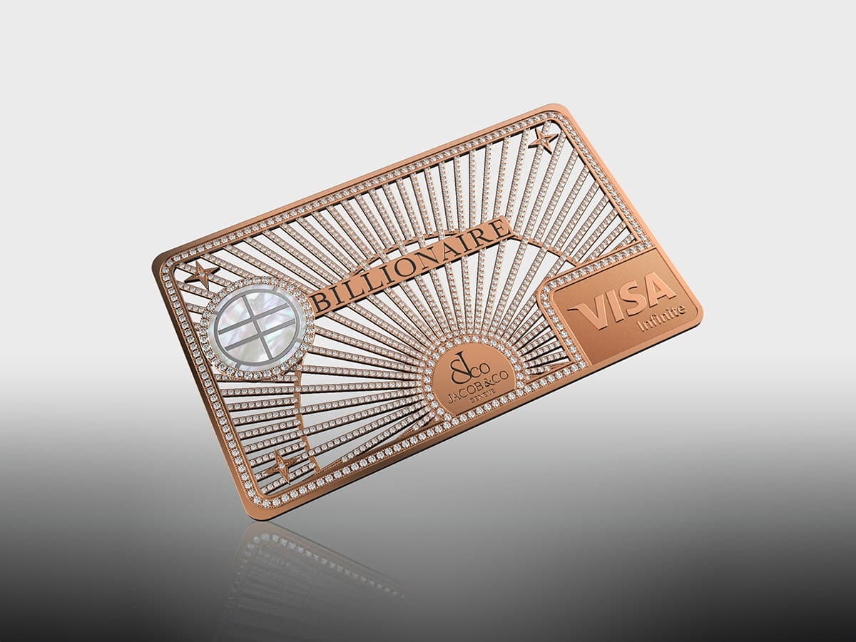 The billionaire card front gold feature