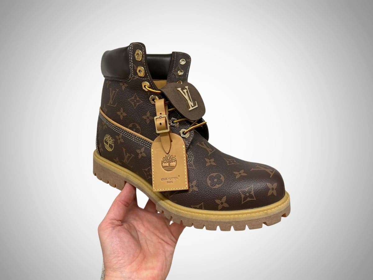 Louis vuitton x timberland gold in hand