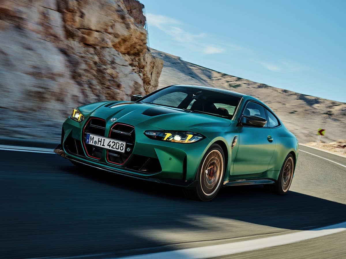 2025 bmw m4 cs front end on road