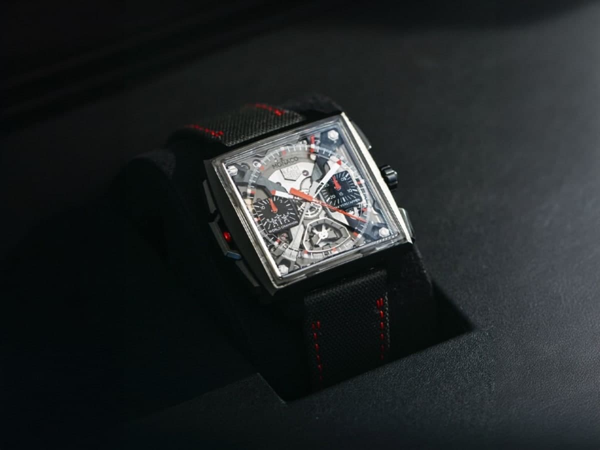 Max Verstappen's custom TAG Heuer Monaco Split-Seconds | Image: TAG Heuer/Instagram