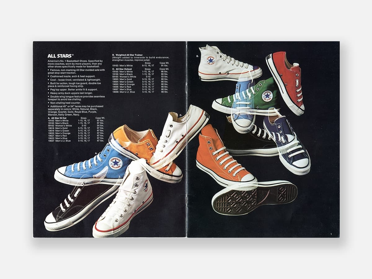 An advertisement for Converse All Star Athletic Footwear from 1971 | Image: The Converse Archive