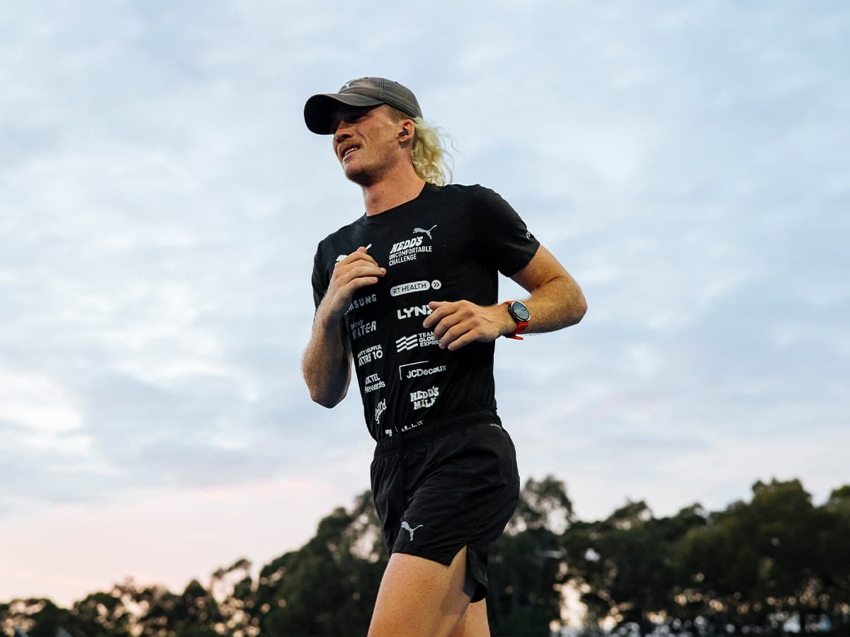 Nedd Brockmann completes 1,600km run | Image: Marty Rowney/Bursty