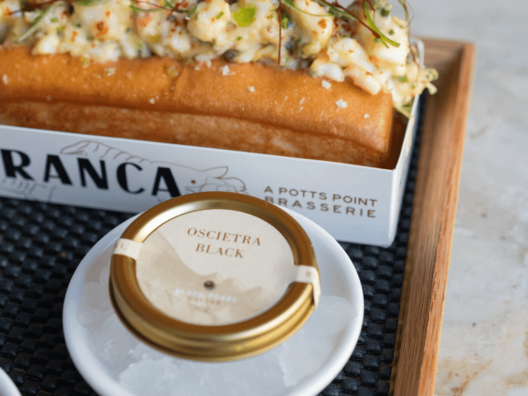 Franca's Moreton Bay Bug Roll + Caviar