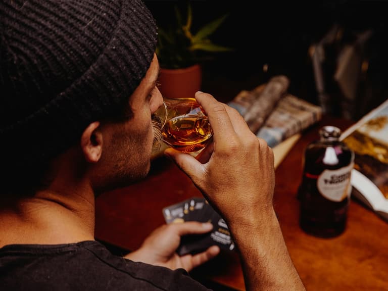 Drinking whisky