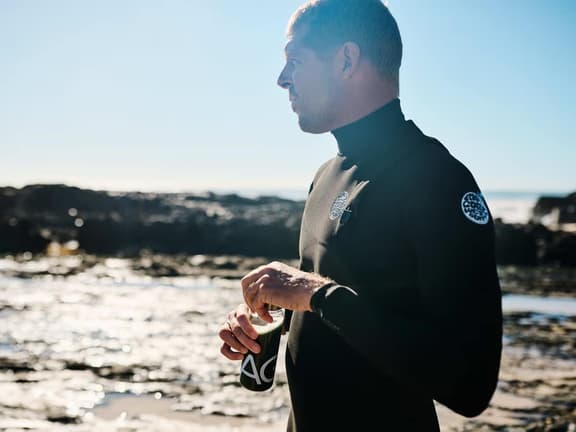 Mick Fanning with AG1 | Image: AG1