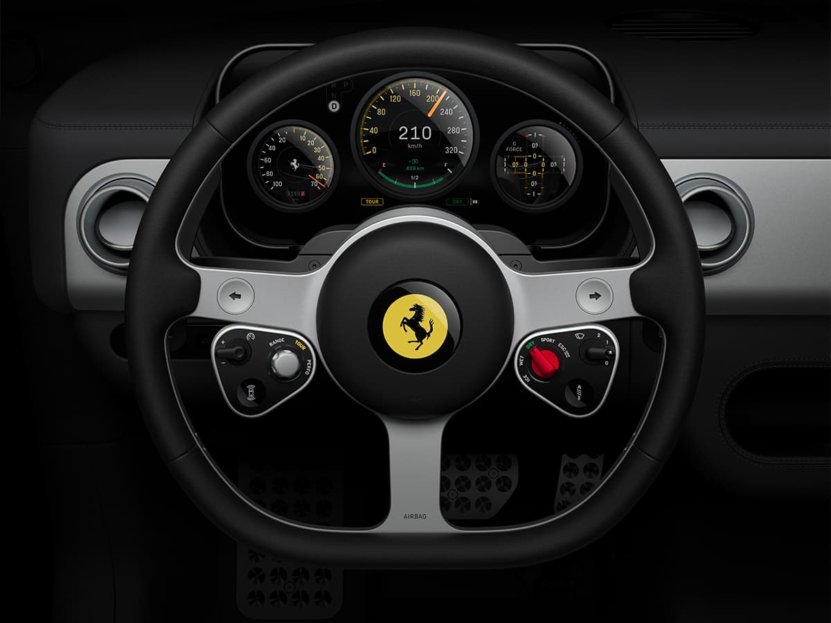 Ferrari luce steering wheel