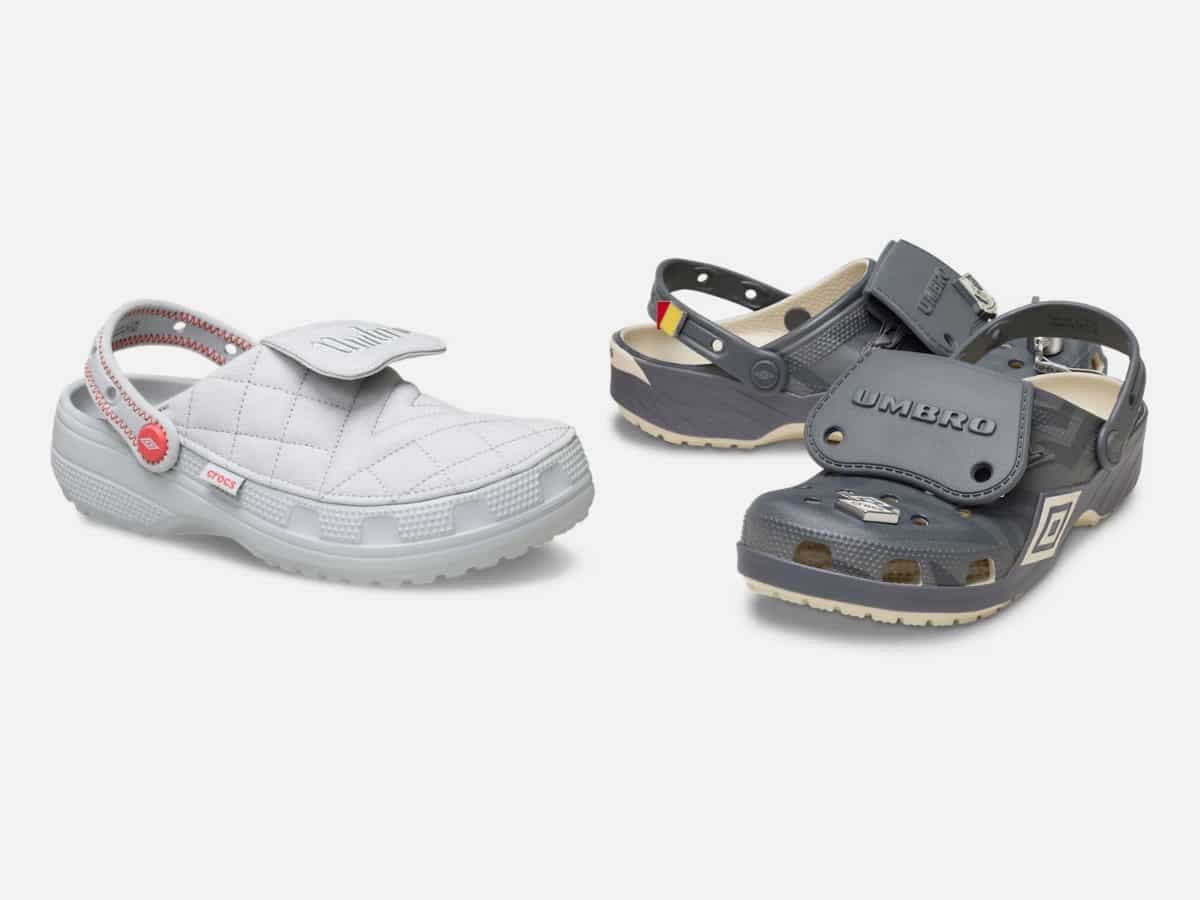 Umbro x crocs clogs