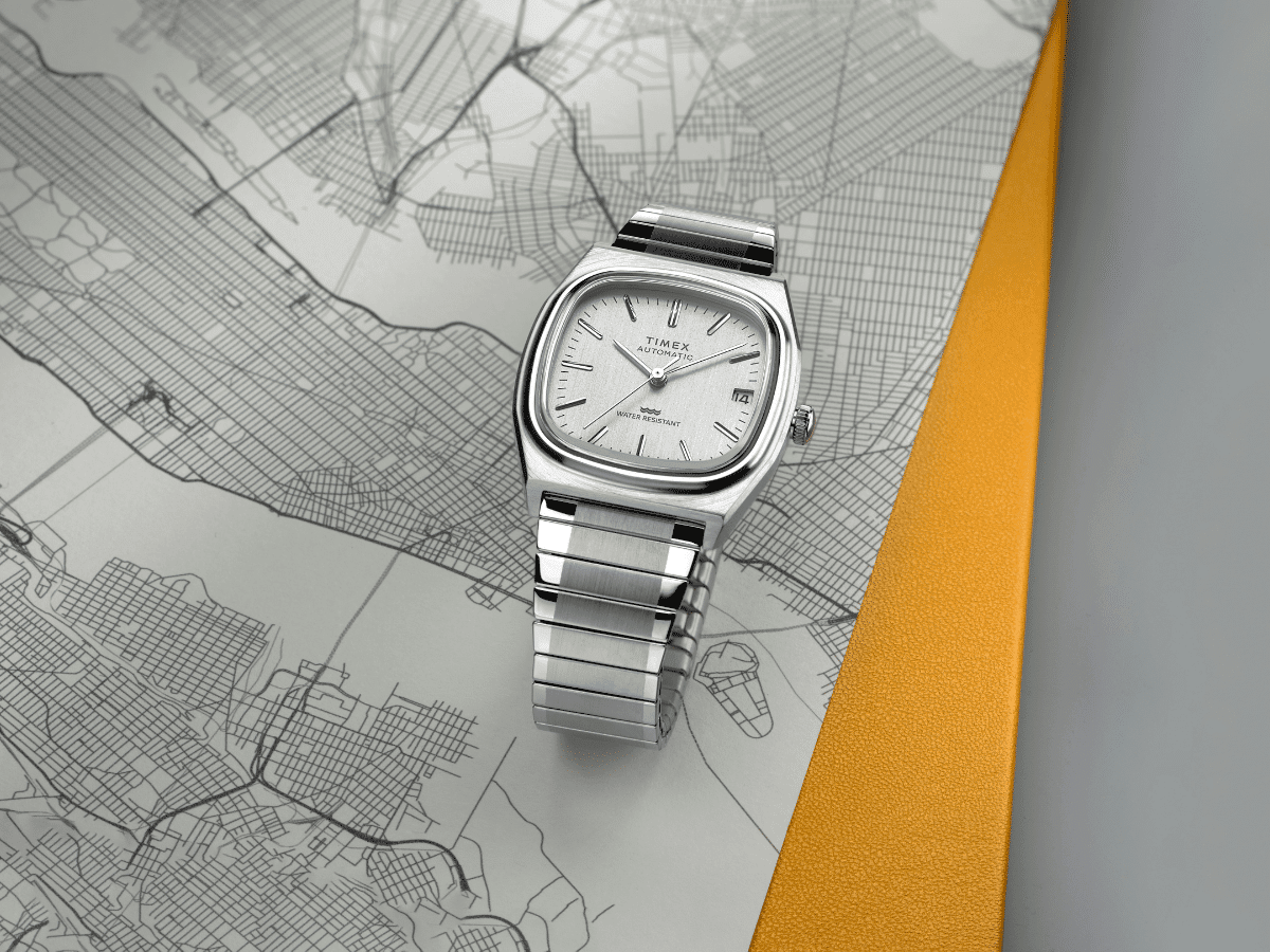 Automatic 1983 Reissue Watch in Silver Tone | Image: Timex