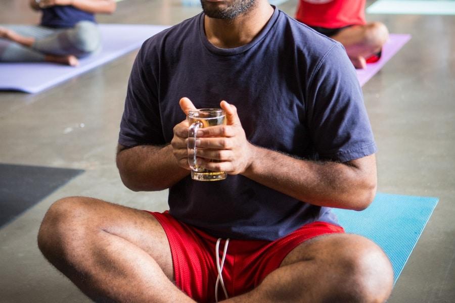 yoga and bottomless beer