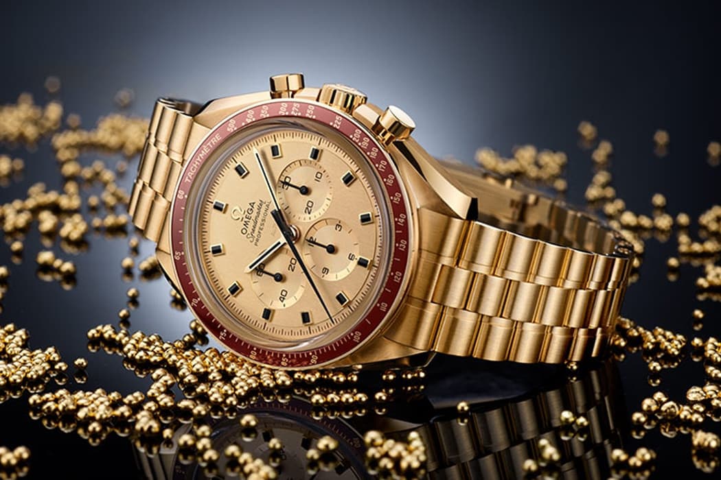 Omega Speedmaster Apollo 11 Anniversary Limited Edition on its side