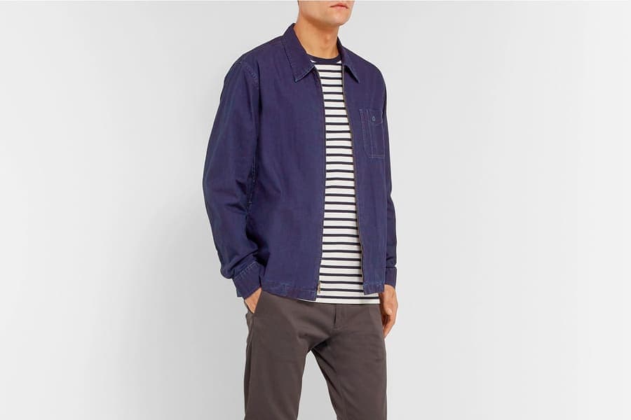 Navy shirt jacket