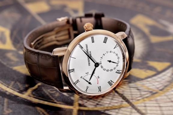 Frederique Constant Slimline Power Reserve Manufacture on its side