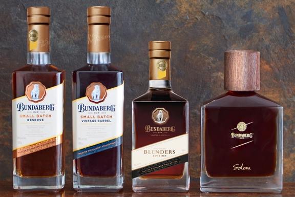 Different bottles of Bundaberg Rums