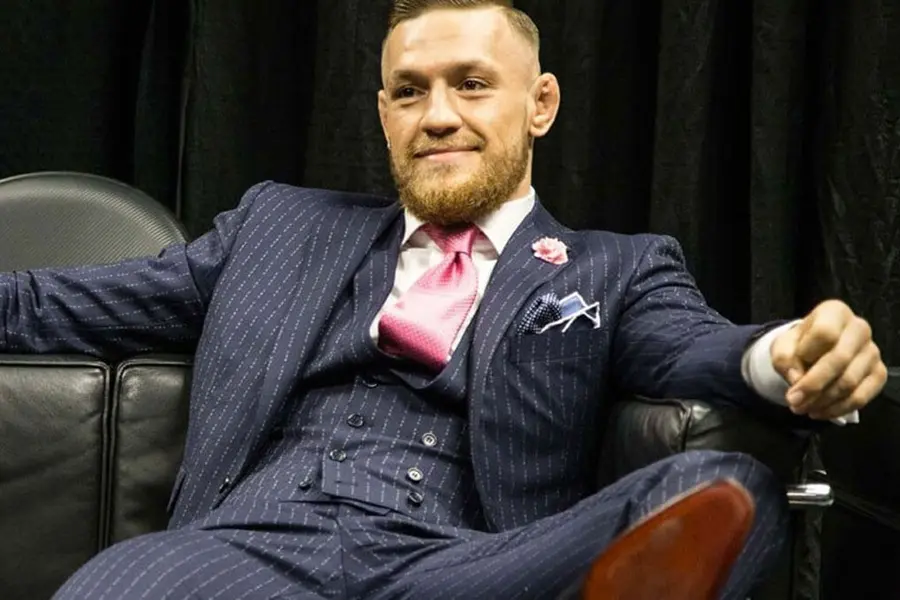 Conor McGregor FU Pinstripe Suit