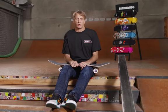 Skateboarding with Tony Hawk