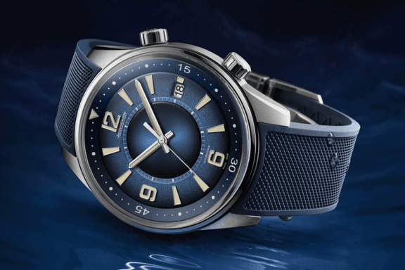 Jaeger-LeCoultre Polaris Date Limited Edition watch on its side