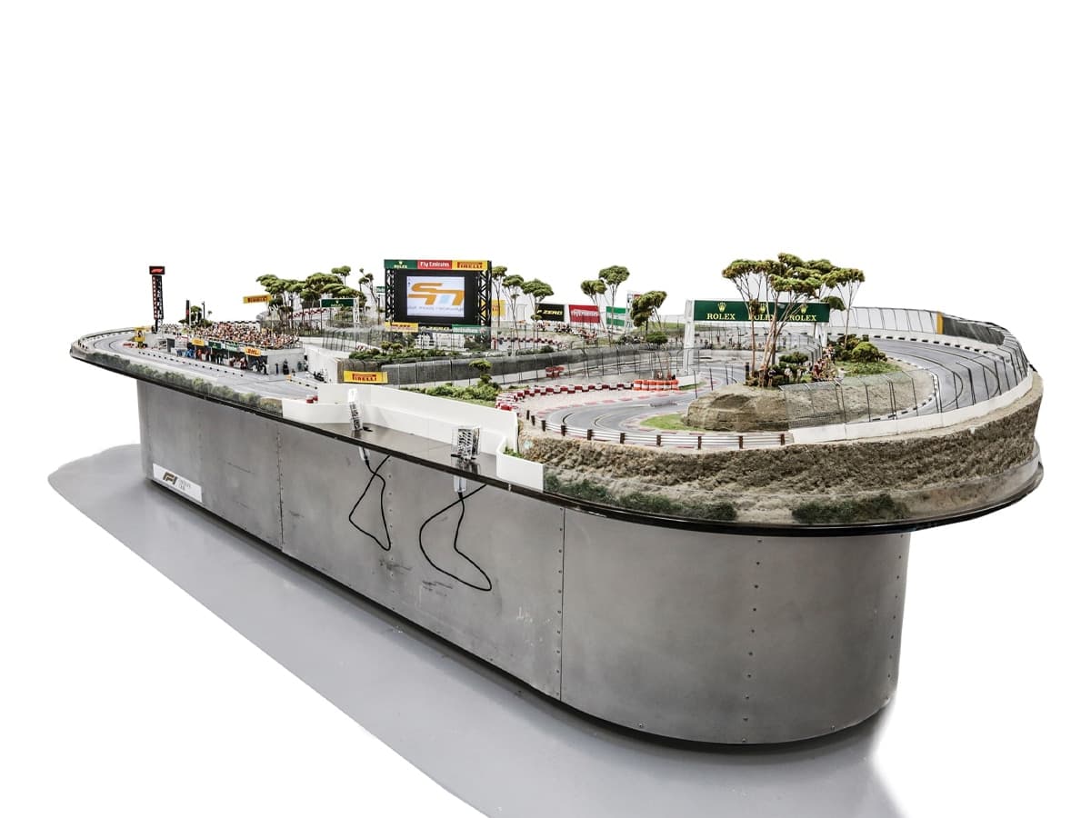 F1 Slot Car Track side view