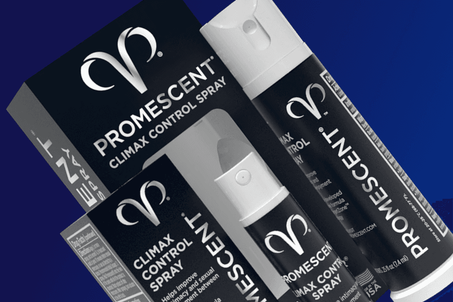 Promescent Climax Control Spray can and its box